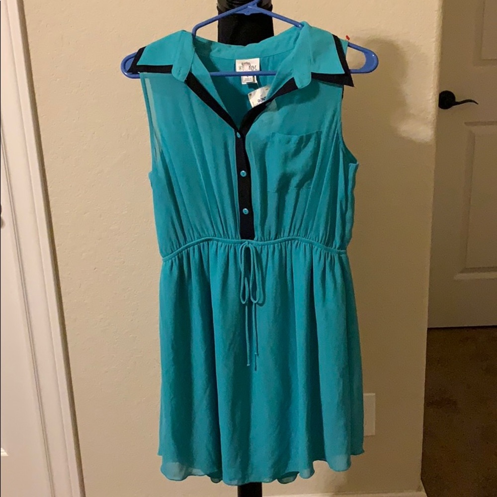 Sweet Storm Turquoise Little Girls Dress